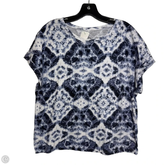 Top Short Sleeve By Inc In Blue, Size: M
