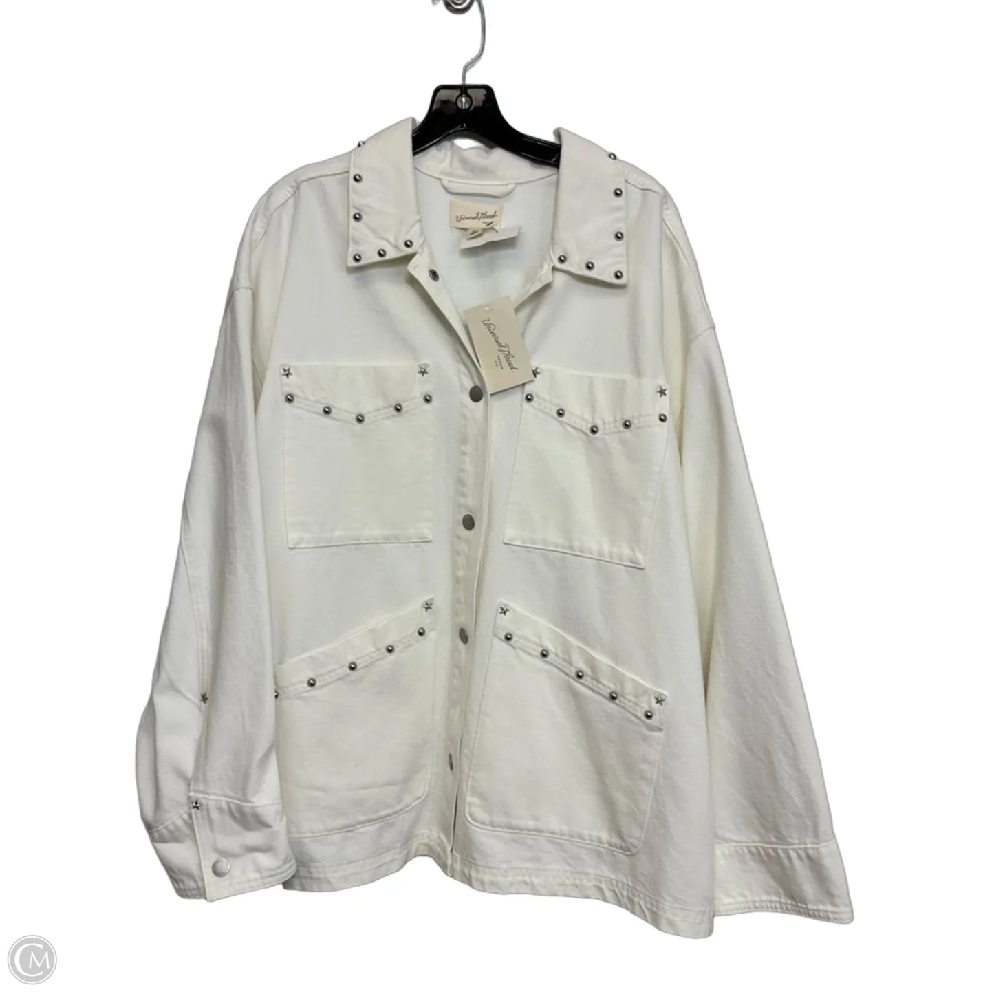 Jacket Denim By Universal Thread In White Denim, Size: Xl