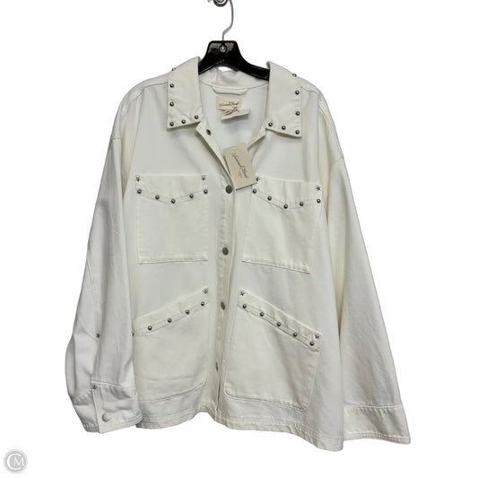 Jacket Denim By Universal Thread In White Denim, Size: Xl