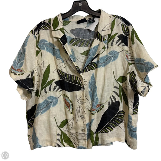 Top Short Sleeve By Tahari In Multi-colored, Size: Xl