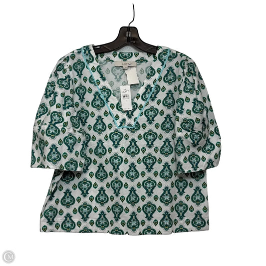 Top 3/4 Sleeve By Loft In Multi-colored, Size: S