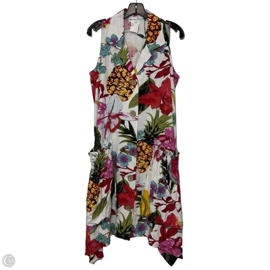 Dress Casual Midi By For Cynthia In Floral Print, Size: S