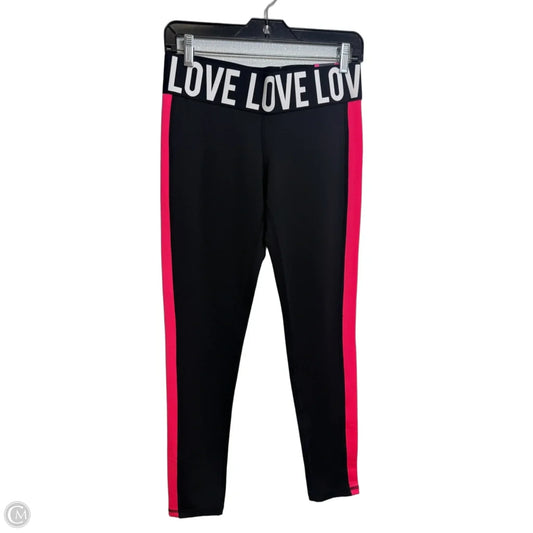 Athletic Leggings Capris By Material Girl In Black & Pink, Size: M