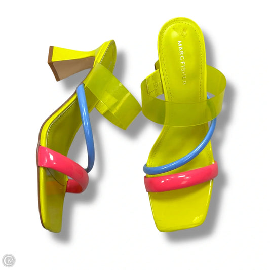 Shoes Heels Block By Marc Fisher In Yellow, Size: 9