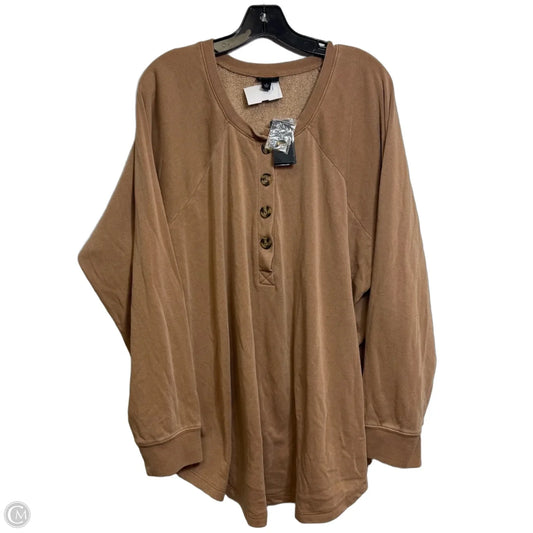 Top Long Sleeve By Torrid In Beige, Size: 3x