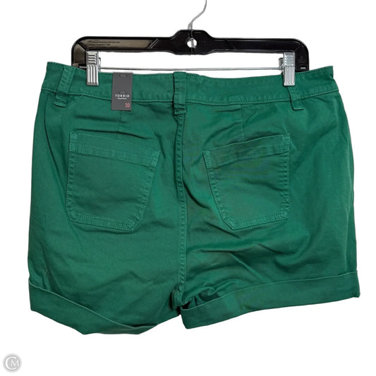 Shorts By Torrid In Green Denim, Size: 10