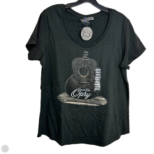 Top Short Sleeve By Clothes Mentor In Black, Size: Xl