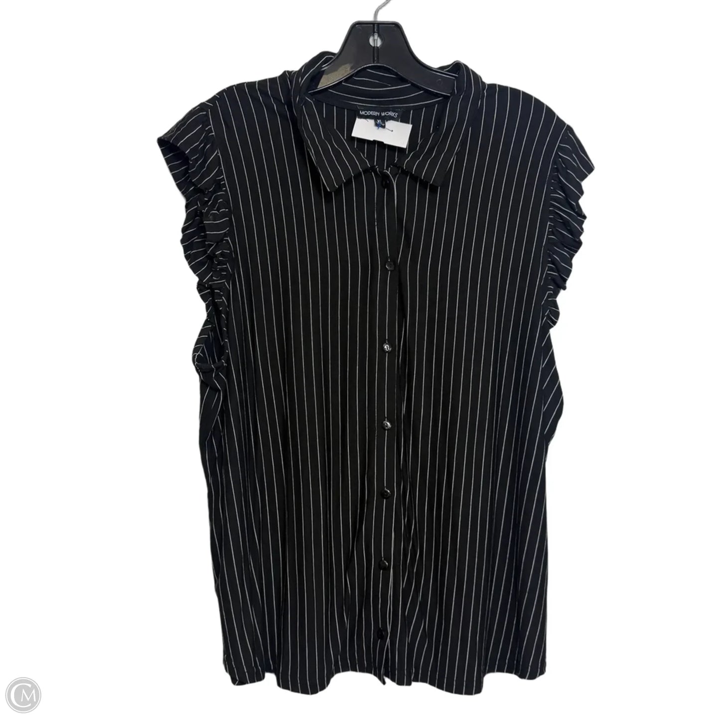 Top Sleeveless By Modern Works In Black, Size: Xl