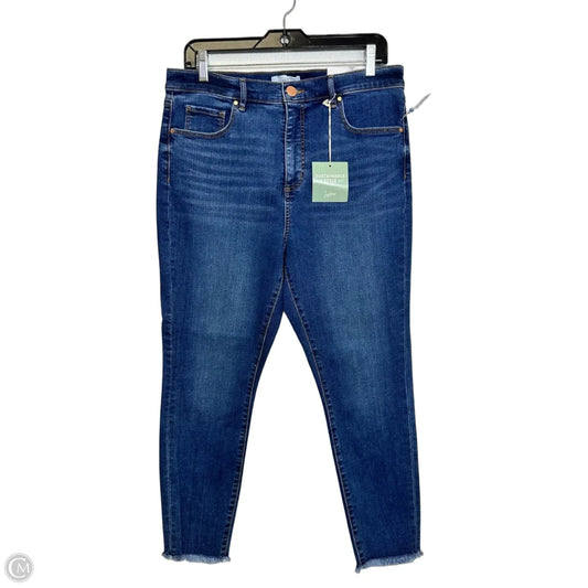 Jeans Skinny By Loft In Blue Denim, Size: 12p