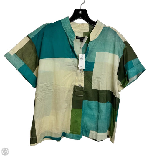 Top Short Sleeve By Banana Republic In Multi-colored, Size: L