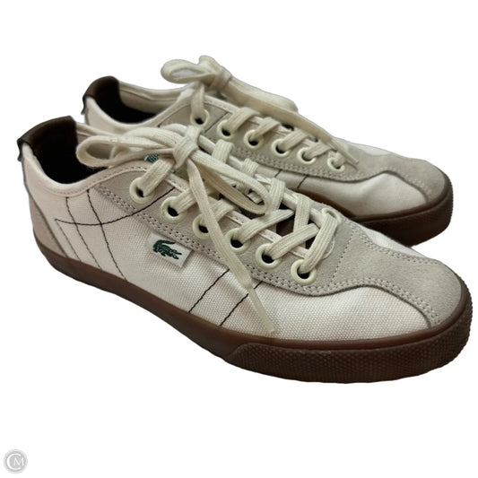 Shoes Sneakers By Lacoste In White, Size: 5.5