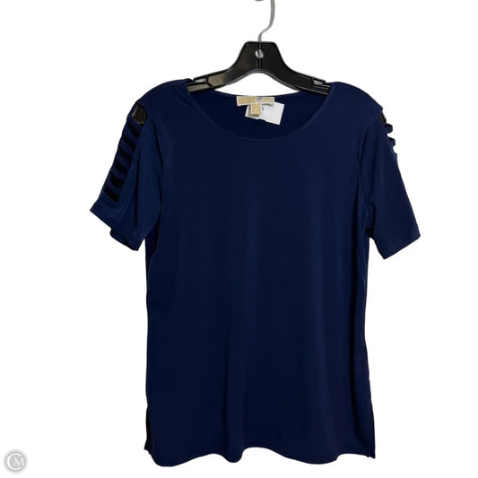 Top Short Sleeve Designer By Michael Kors In Navy, Size: M