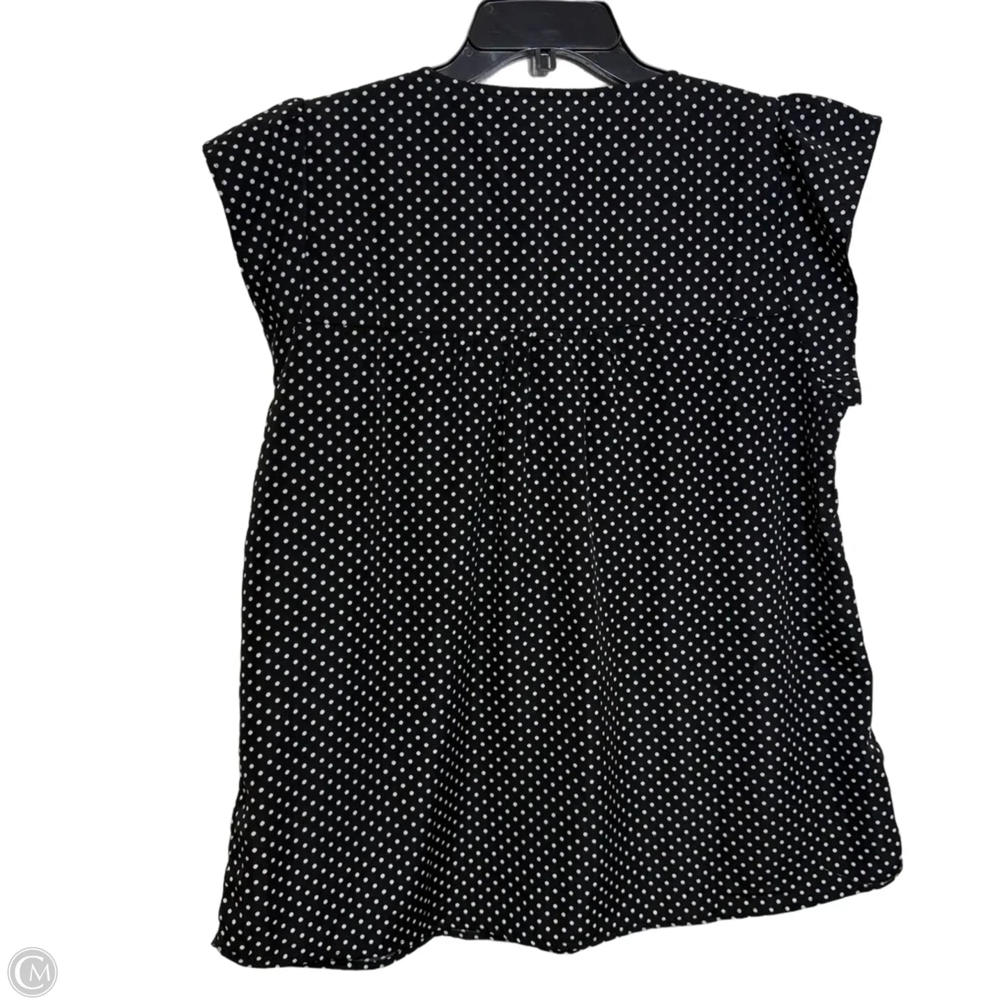 Top Short Sleeve By Savanna Jane In Black, Size: L