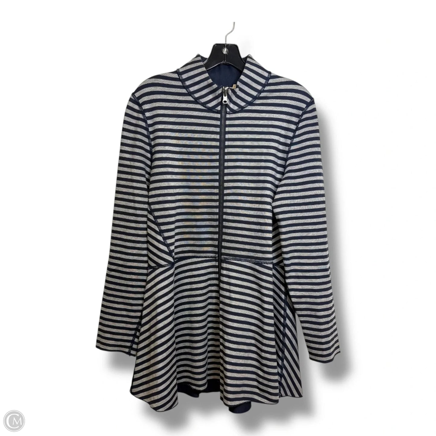 Jacket Shirt By Soft Surroundings In Striped Pattern, Size: L