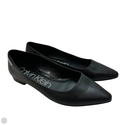 Shoes Flats By Calvin Klein In Black, Size: 10