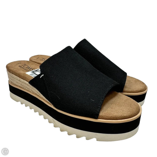 Sandals Heels Platform By Toms In Black, Size: 7