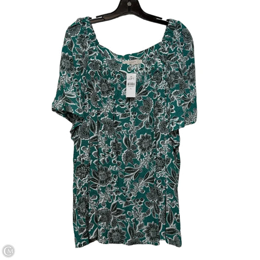 Top Short Sleeve By Loft In Blue, Size: Xl