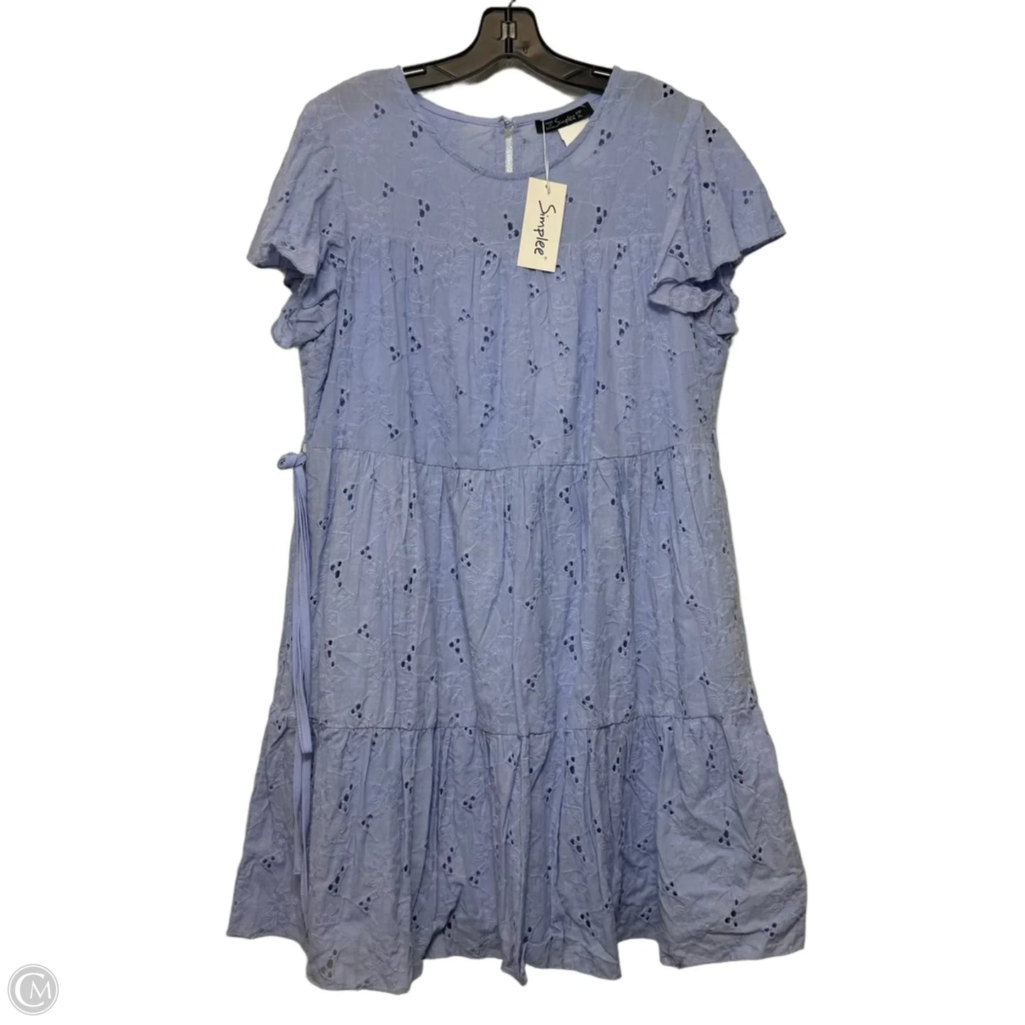 Dress Casual Short By Simplee In Blue, Size: Xl