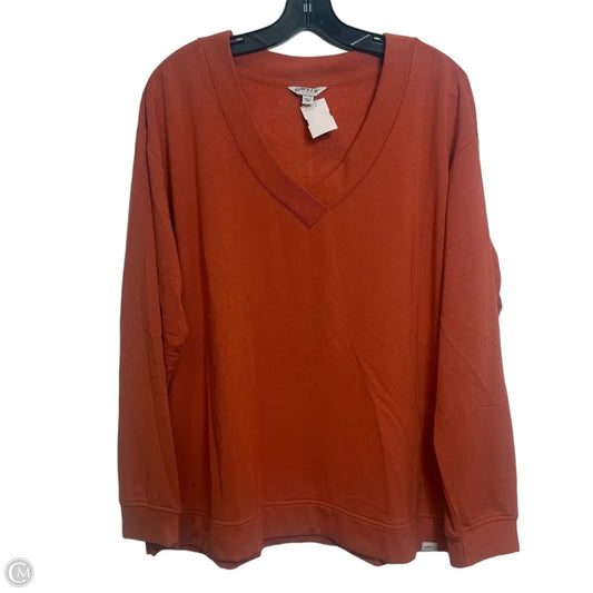 Top Long Sleeve By Orvis In Orange, Size: Xl