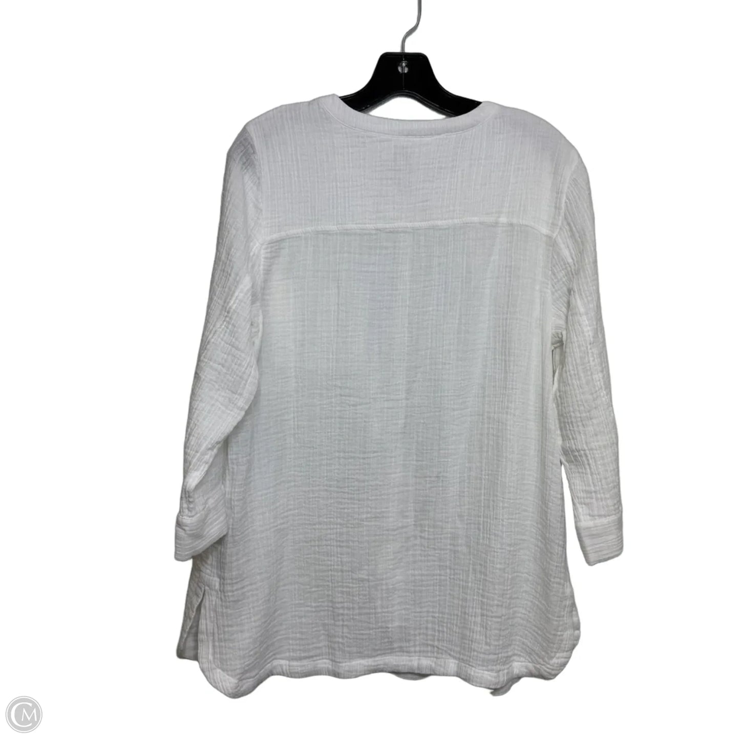 Top 3/4 Sleeve By Pure Jill In White, Size: M