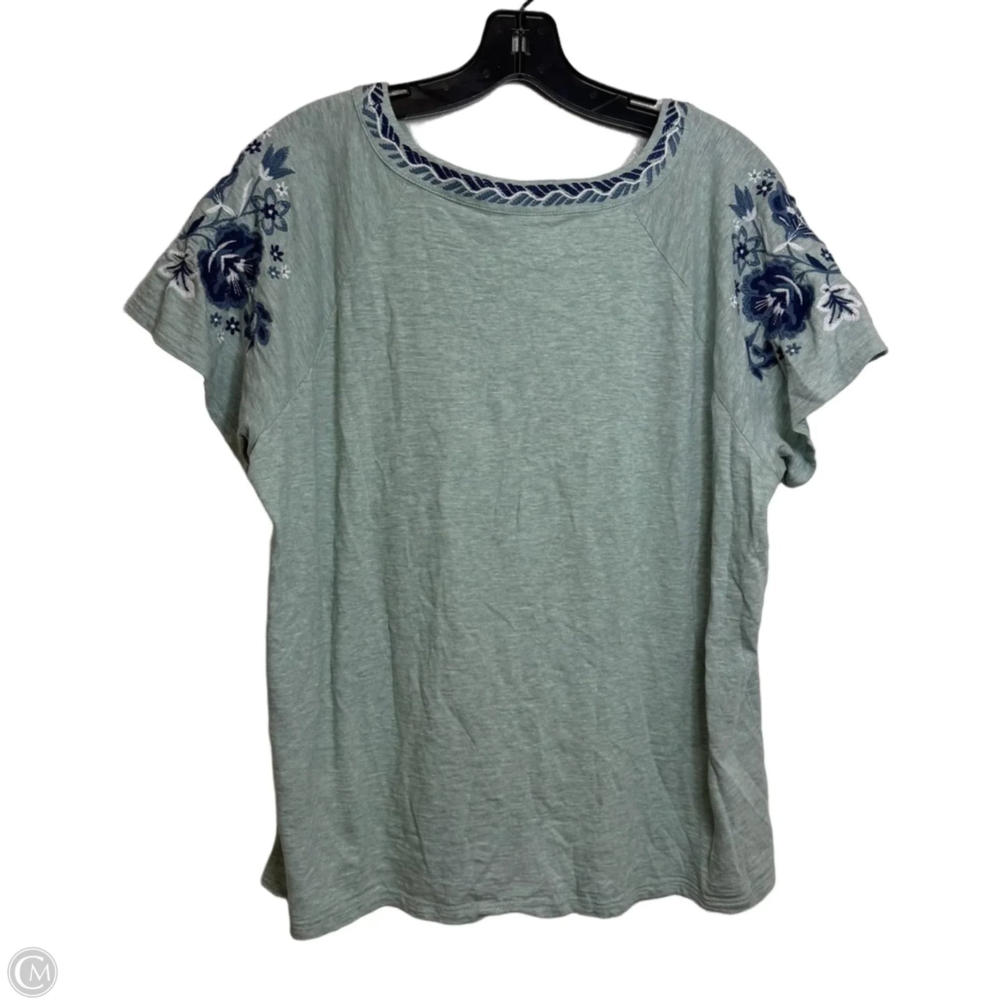 Top Short Sleeve By Pure Jill In Green, Size: L