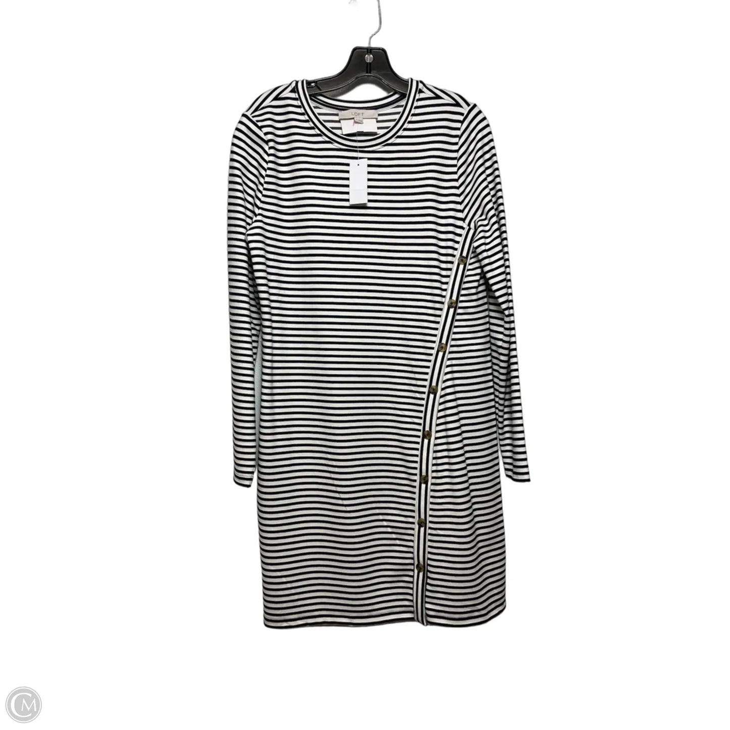 Dress Casual Short By Loft In Striped Pattern, Size: M