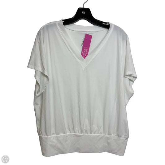 Athletic Top Short Sleeve By Halara In White, Size: Xl