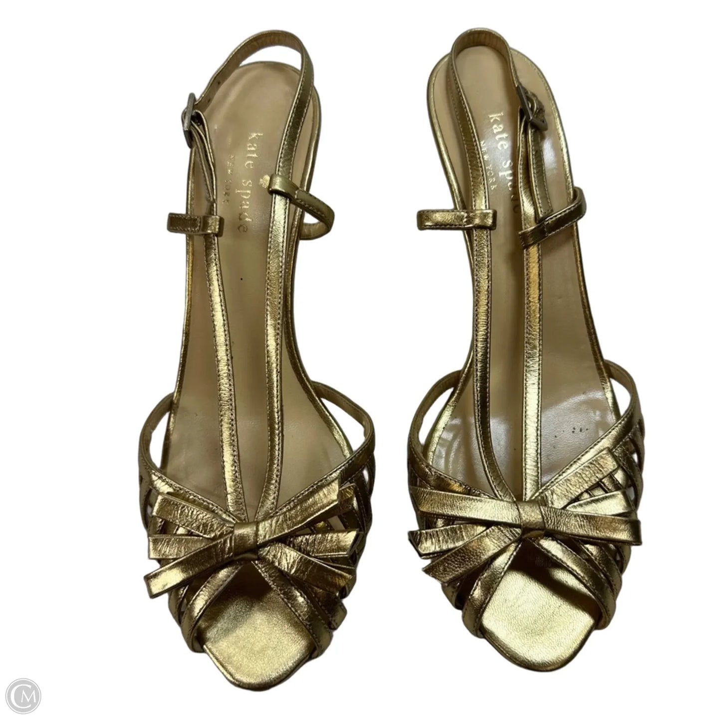 Shoes Designer By Kate Spade In Gold, Size: 9