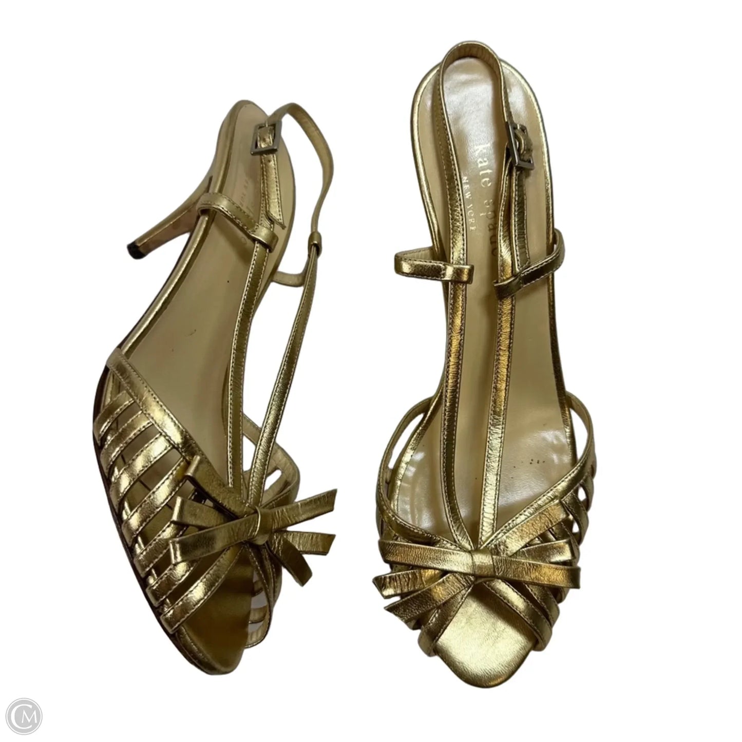 Shoes Designer By Kate Spade In Gold, Size: 9