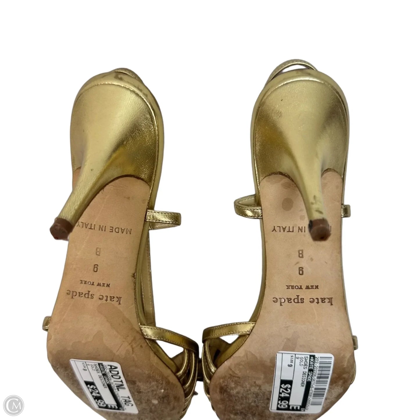 Shoes Designer By Kate Spade In Gold, Size: 9
