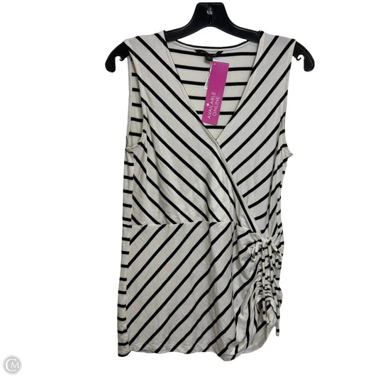 Top Sleeveless By Banana Republic In Striped Pattern, Size: M