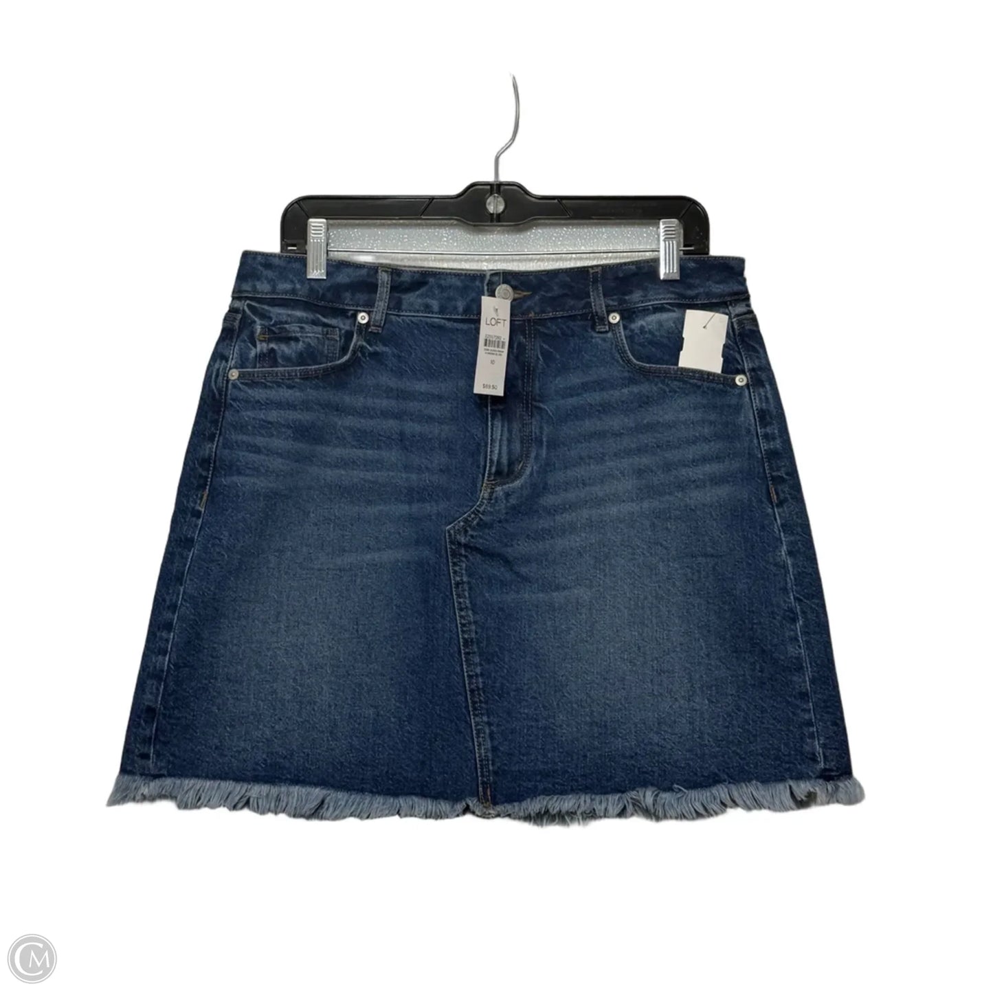 Skirt Mini & Short By Loft In Blue Denim, Size: 10