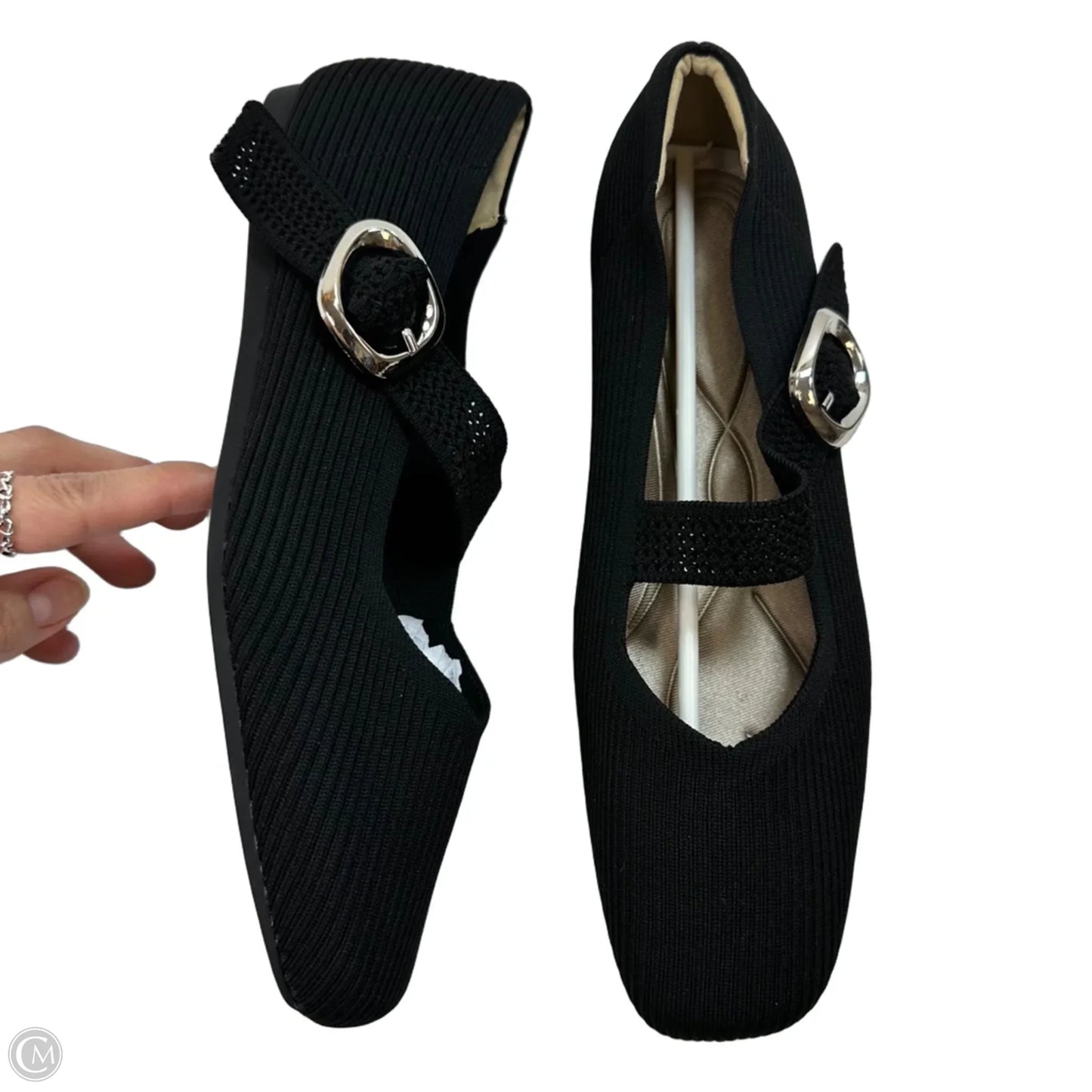 Shoes Flats By Clothes Mentor In Black, Size: 42/11
