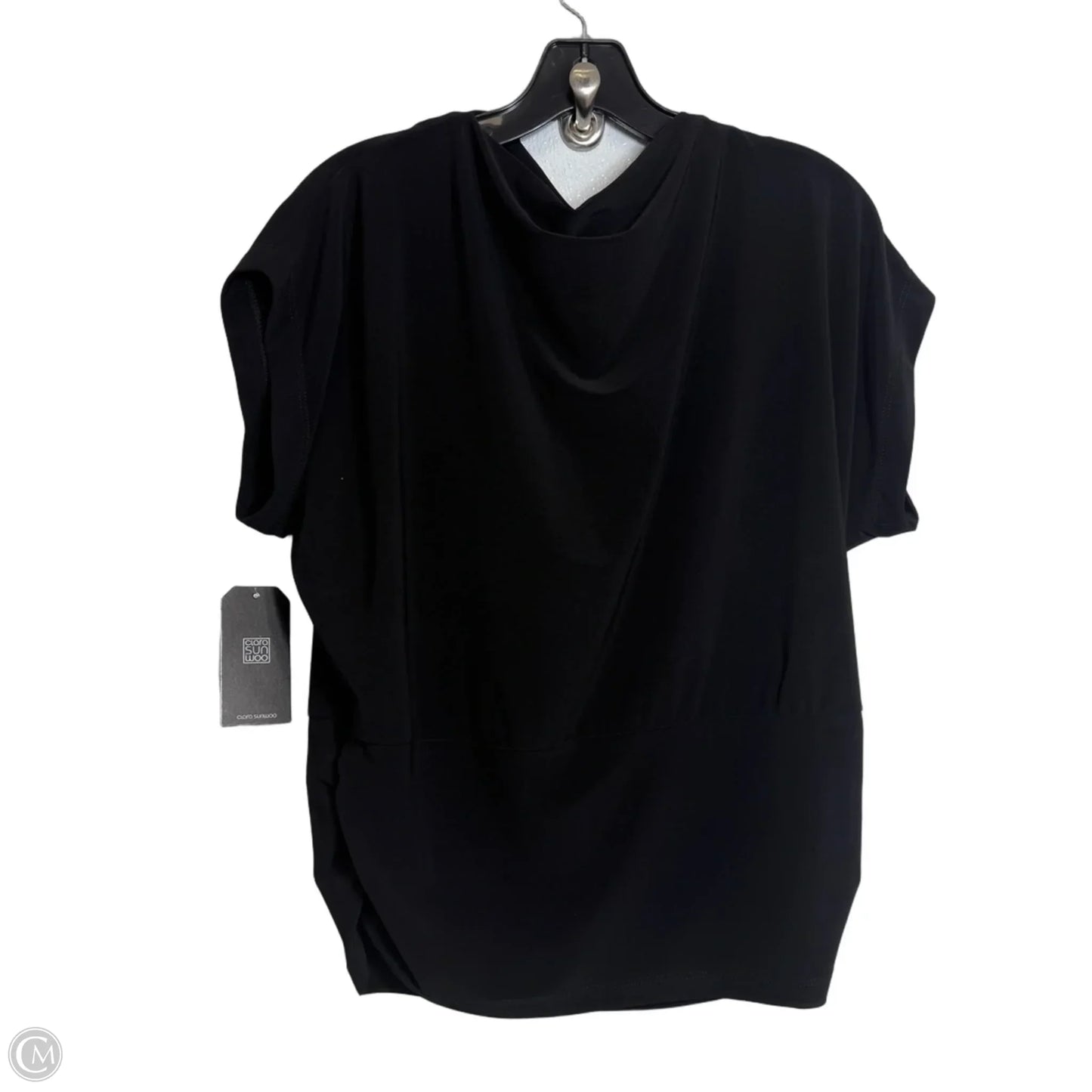 Top Short Sleeve By Clara Sun Woo In Black, Size: L
