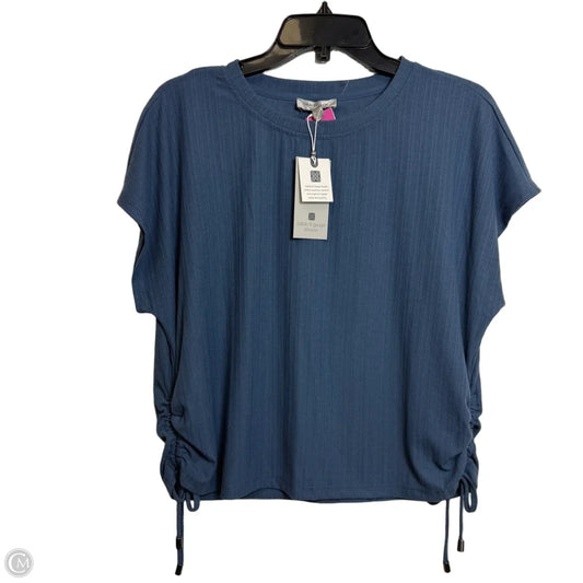 Top Short Sleeve By Cable And Gauge In Blue, Size: 0