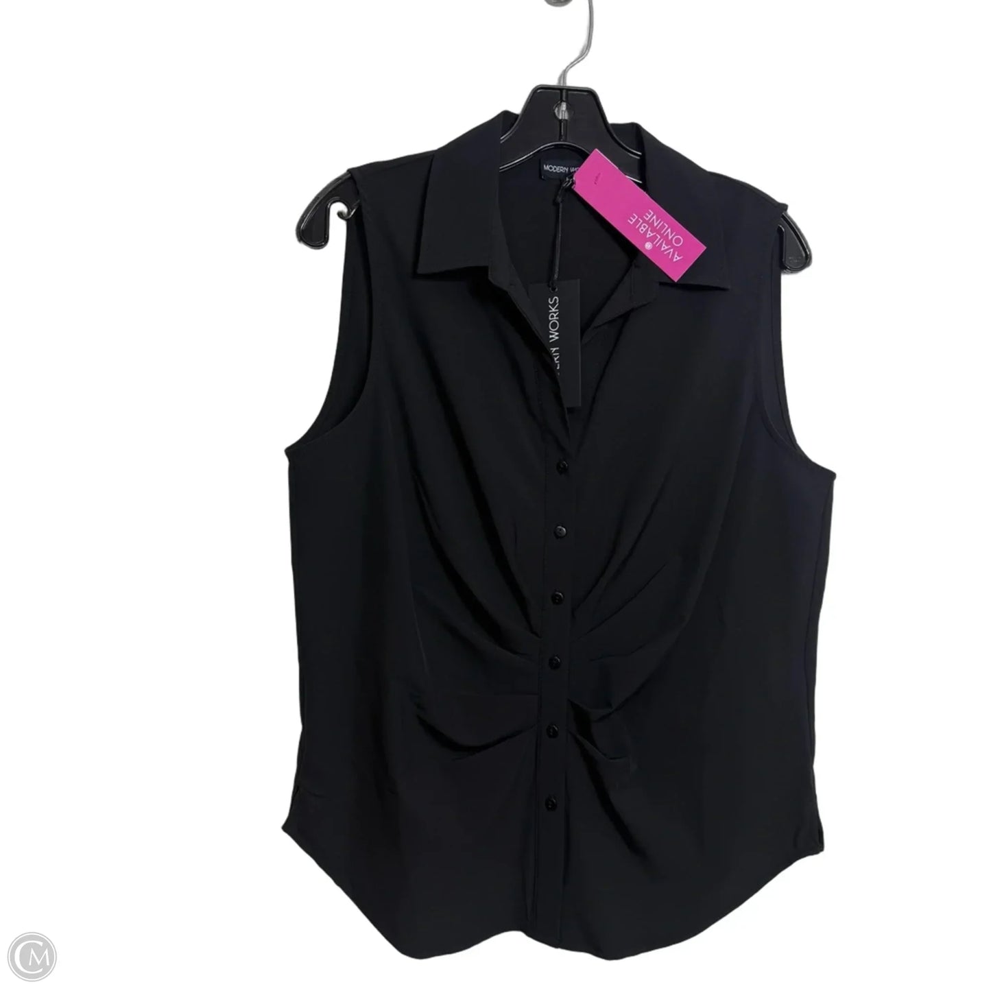 Top Sleeveless By Modern Works In Black, Size: L