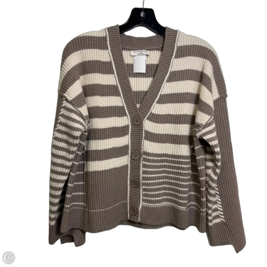 Sweater By Moon River In Brown & Cream, Size: S