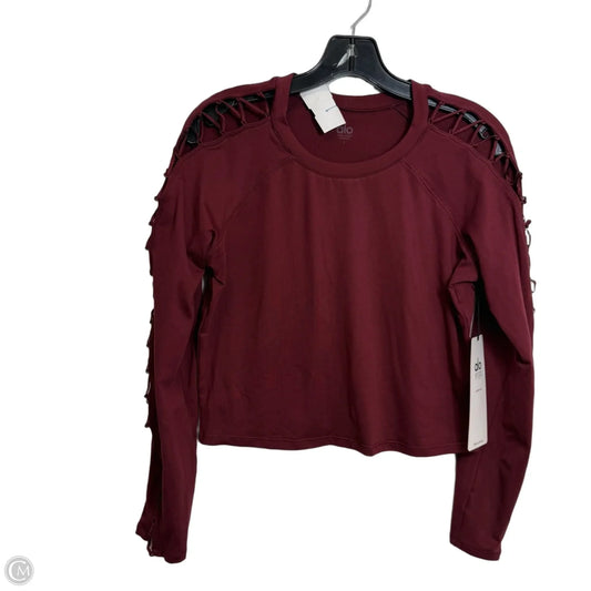 Athletic Top Long Sleeve Crewneck By Alo In Red, Size: L