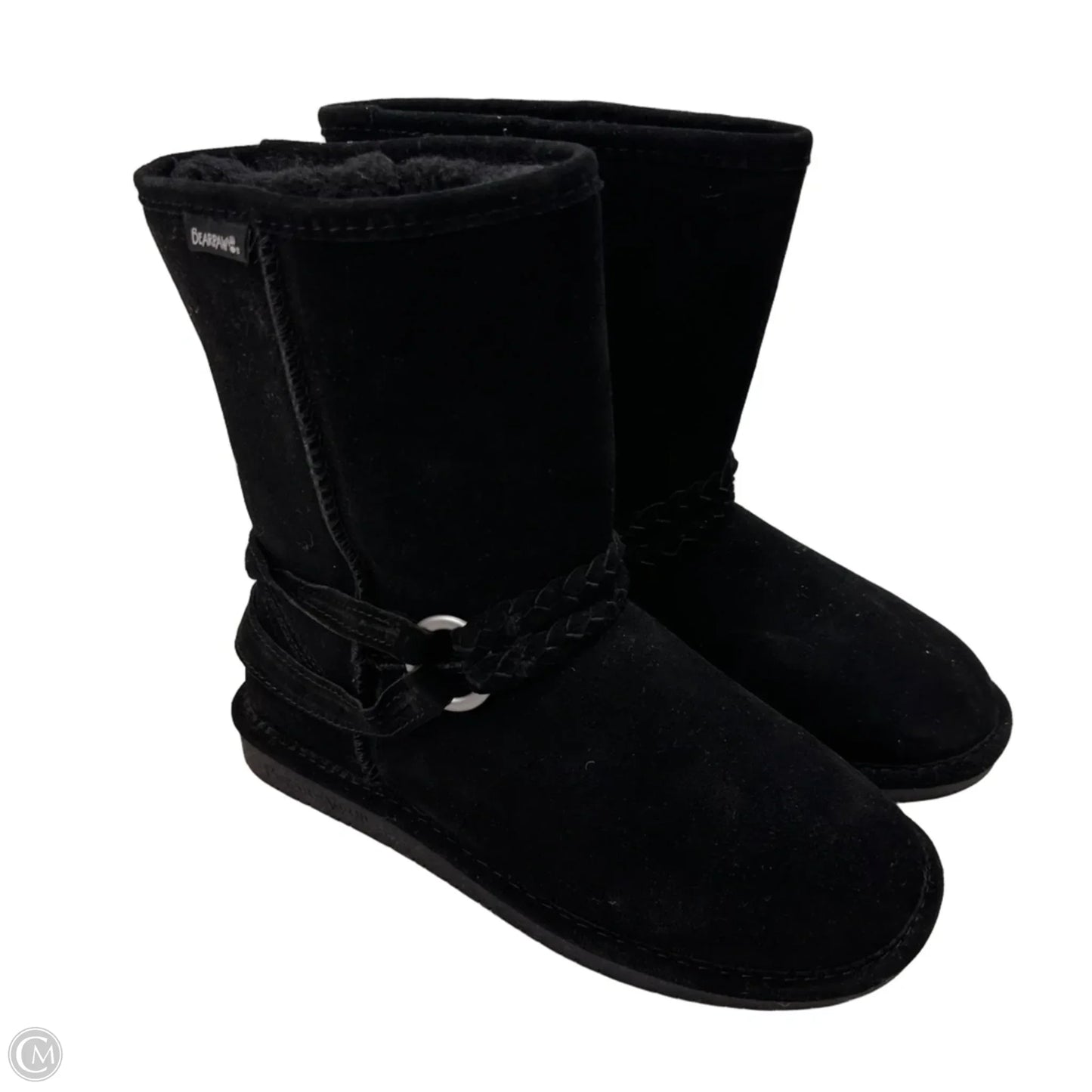 Boots Mid-calf Flats By Bearpaw In Black, Size: 10