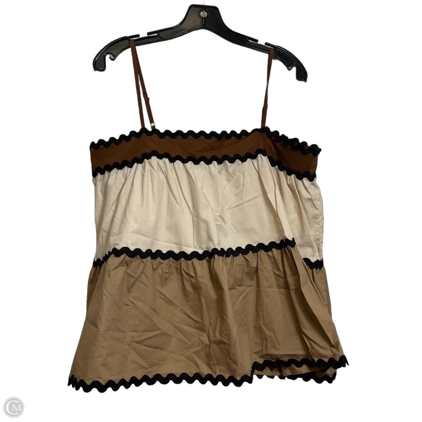 Shorts Set By Clothes Mentor In Brown & Cream, Size: L