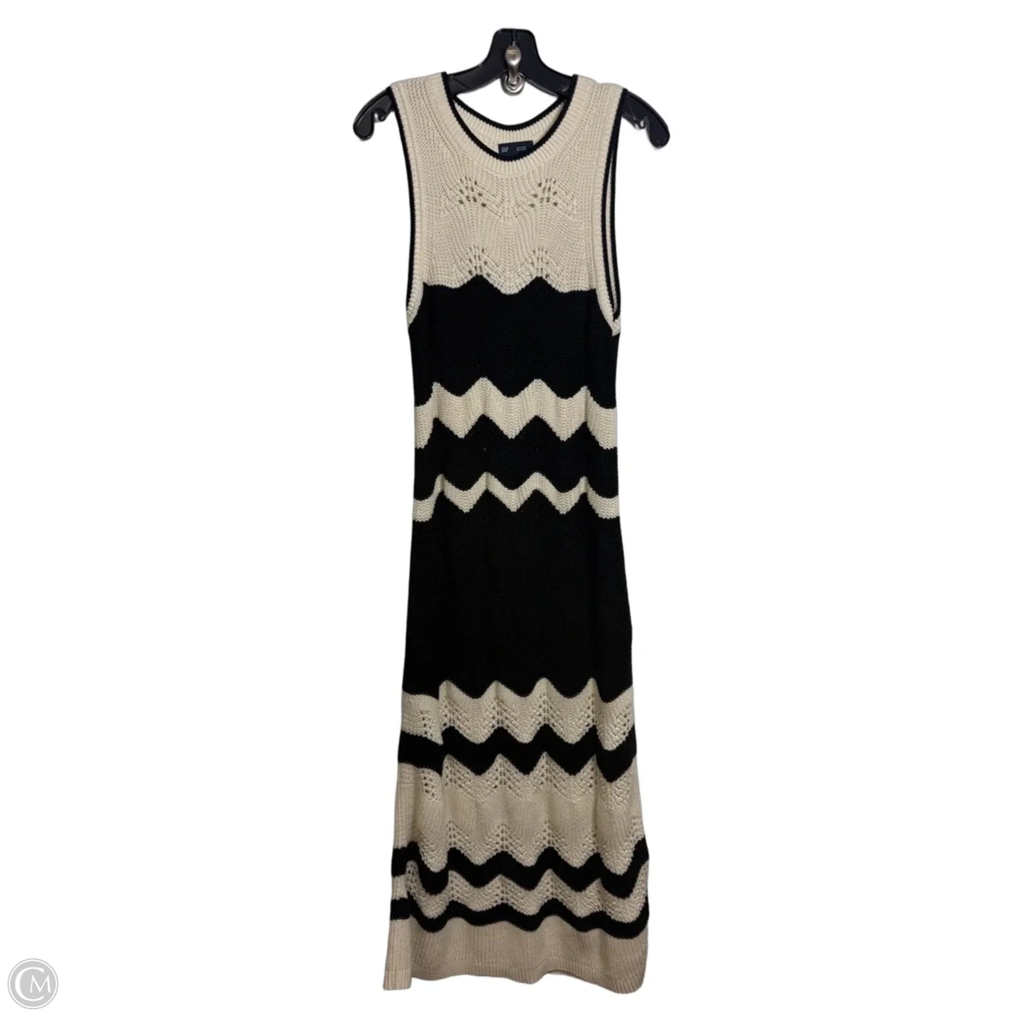 Dress Casual Maxi By Gap In Black & Cream, Size: M