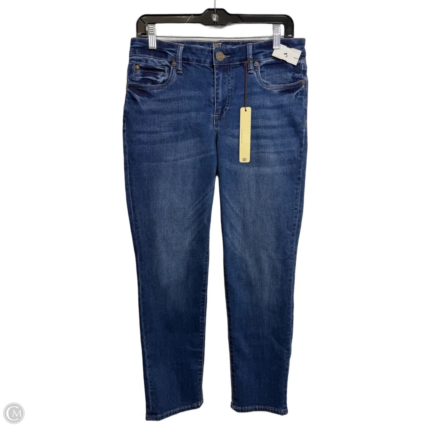 Jeans ankle Straight By Kut In Blue Denim, Size: 6