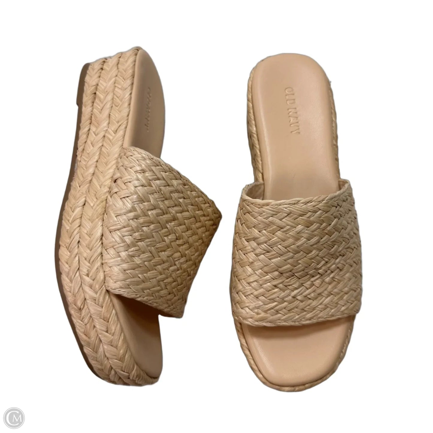 Sandals Heels Platform By Old Navy In Tan, Size: 7