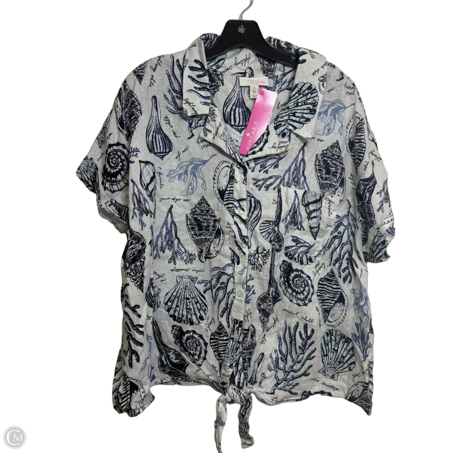 Top Short Sleeve By Charter Club In Blue, Size: Xl