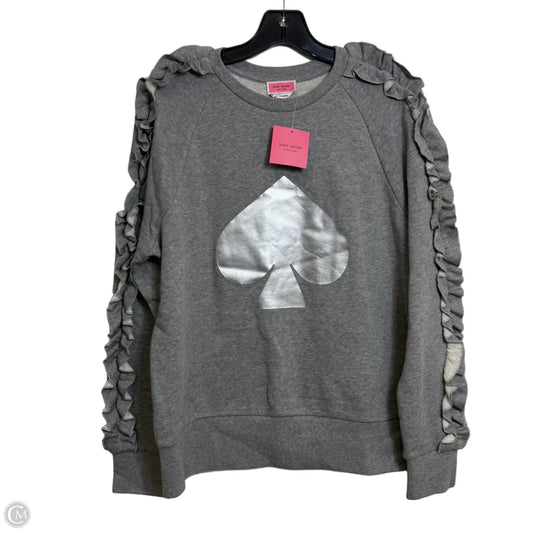 Sweatshirt Designer By Kate Spade In Grey, Size: M