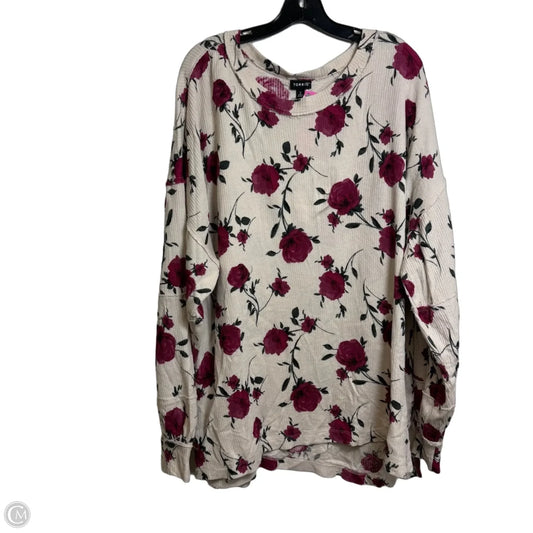 Top Long Sleeve By Torrid In Pink & Red, Size: 1x