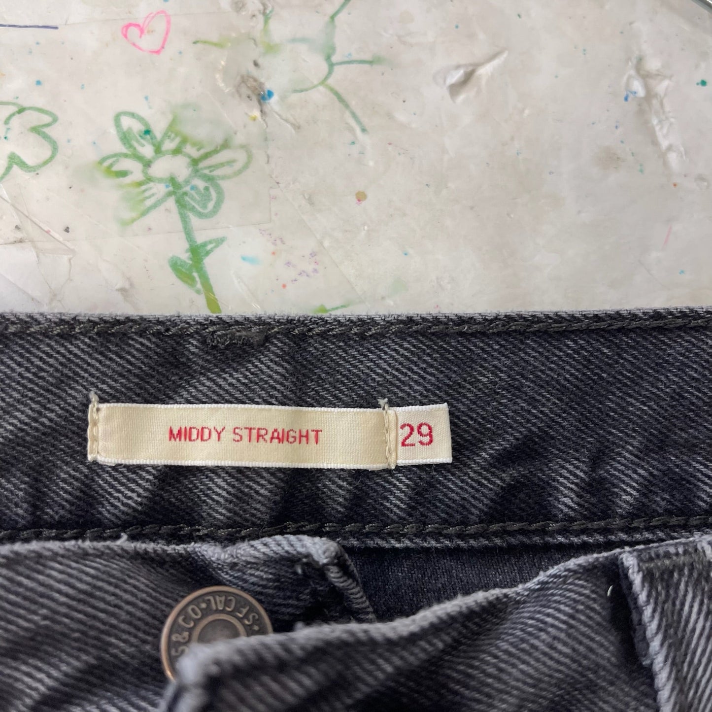 Jeans Middy Straight By Levis In Black, Size: 8 -29