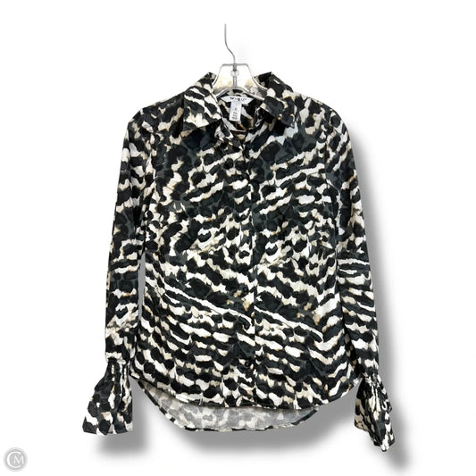 Top Long Sleeve By White House Black Market In Black & White, Size: Xs