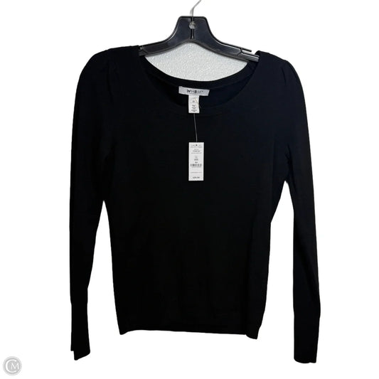 Top Long Sleeve By White House Black Market In Black, Size: Xs