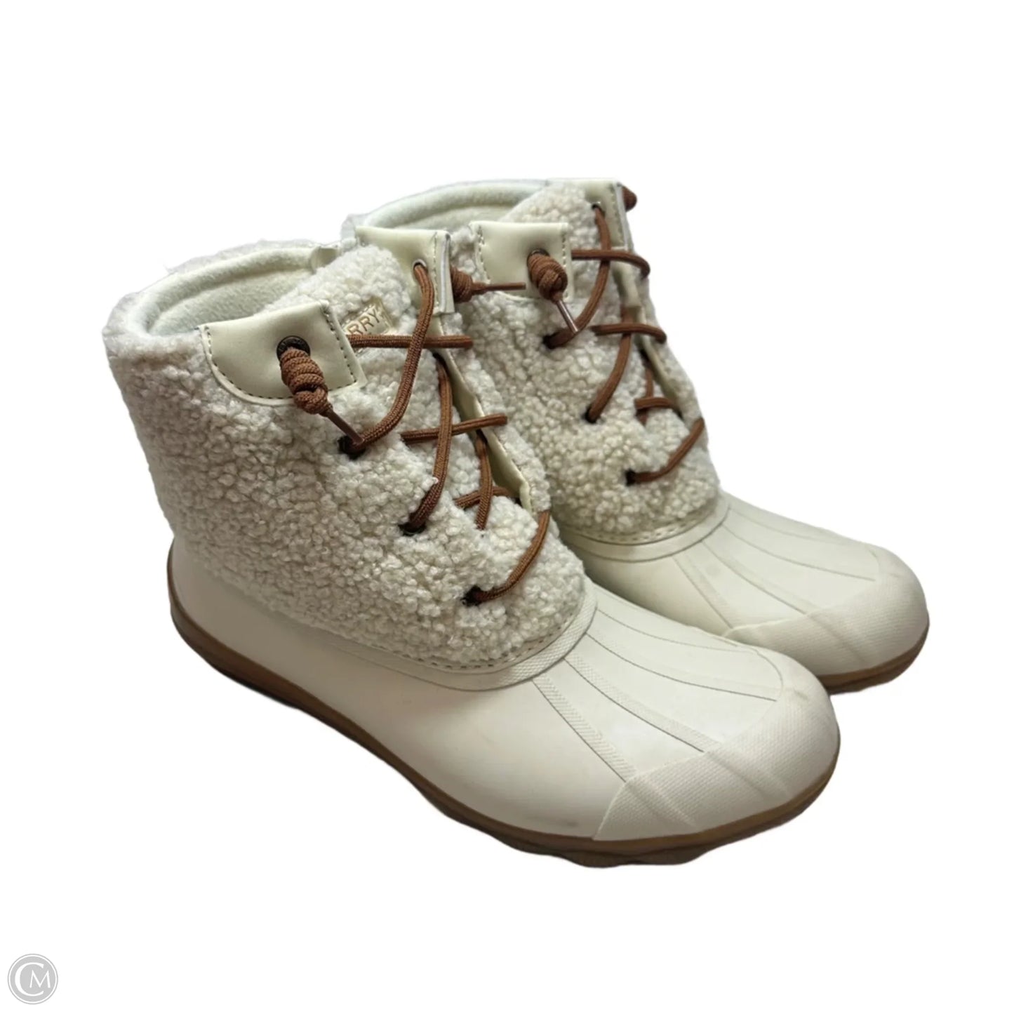 Boots Ankle Flats By Sperry In Cream, Size: 9.5